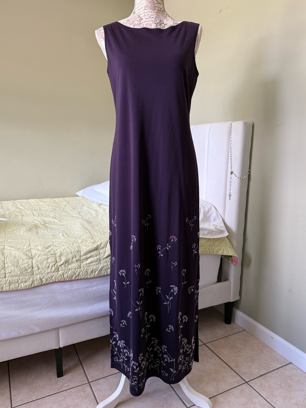 Purple Floral Jalate 90’s Dress